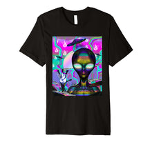Load image into Gallery viewer, Space Alien EDM Rave T-Shirt UFO Forbidden Kingdom Sythfire
