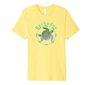 Barbados T-Shirt Vintage Tribal Turtle Gift Premium T-Shirt