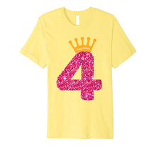 Load image into Gallery viewer, Happy Birthday Shirt, Girls 4th Party 4 Years Old Bday

