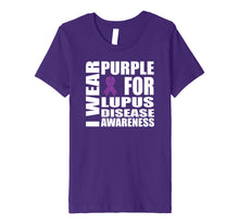 Load image into Gallery viewer, Lupus Awareness Purple Ribbon Support T-shirt
