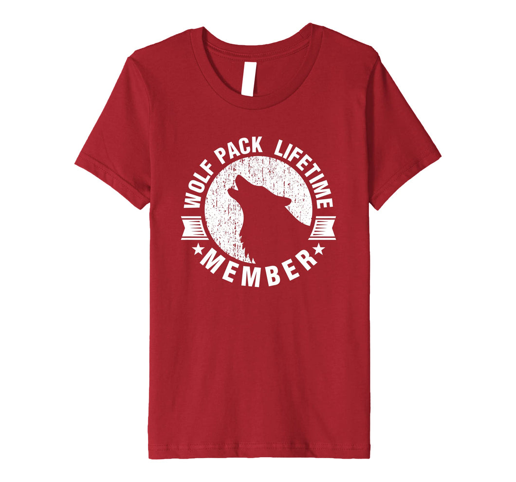 Lifetime Wolf Pack Member Distressed Howling T-shirt