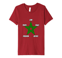 Load image into Gallery viewer, L.T.P.F.J. Moroccan Flag T Shirt Moorish American PREMIUM
