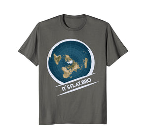 Flat Earth T-Shirt: Flat Bro Flat Earther Society Conspiracy