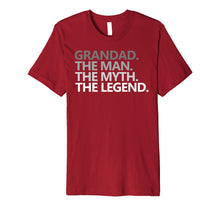 Load image into Gallery viewer, Mens GRANDAD Grandfather Birthday Gift Funny Father&#39;s Day T Shirt
