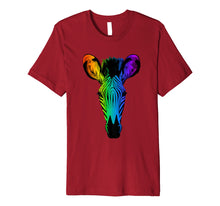 Load image into Gallery viewer, Beautiful Zebra Face Animal T Shirt Colorful Zebra Tee
