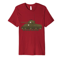 Load image into Gallery viewer, US Army Sherman Tank T-shirt for military fans
