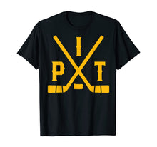 Load image into Gallery viewer, Vintage Pittsburgh Ice Hockey Sticks State Outline Shirt-213746
