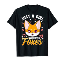 Load image into Gallery viewer, Just A Girl Who Loves Foxes Kids Girls Cute Fox Gift Mom T-Shirt
