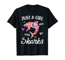 Load image into Gallery viewer, Just A Girl Who Loves Sharks Women Shark Lover Gift T-Shirt
