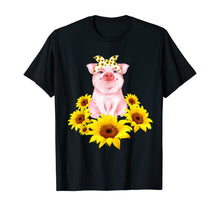 Load image into Gallery viewer, Cute Piggy With Sunflower Tiny Pig With Bandana T-Shirt
