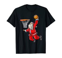 Load image into Gallery viewer, Basketball Santa T Shirt Christmas Hat Ball Sport
