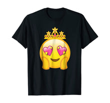 Load image into Gallery viewer, Emoticon Queen Emoji Funny Princess Crown Heart Eyes T-Shirt
