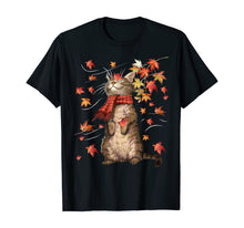 Load image into Gallery viewer, Funny Cat Leaf Fall Hello Autumn Funny Cat Kitten Lover Gift T-Shirt
