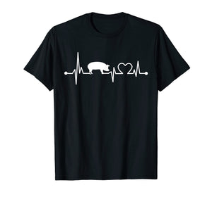 I Love My Pig Heart Valve EKG Heartbeat T-Shirt Funny Gift