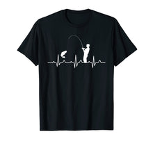 Load image into Gallery viewer, Fishing Lover Shirt Camping Hunting Fisherman Heartbeat

