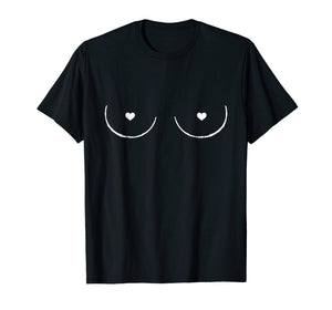 Heart Boobs Cute T Shirt Sexy Trendy