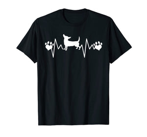 CHIWEENIE DOG LOVE T-SHIRT, Heartbeat Paw Gift Shirt