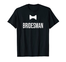 Load image into Gallery viewer, Mens Bowtie Image Silhouette Bridesman T-Shirt for Men
