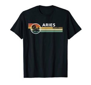 Aries Vintage Est 1996 Tshirt April 23rd Birthday Gifts