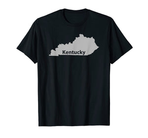 Kentucky Map Outline State Home Pride T-Shirt