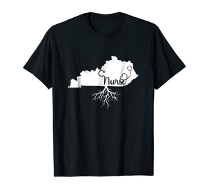 Kentucky Roots Nurse State Map KY Home Love Pride T Shirt