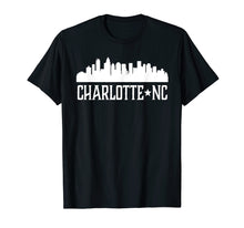 Load image into Gallery viewer, Charlotte NC T-shirt North Carolina Cities Skyline Silhouett
