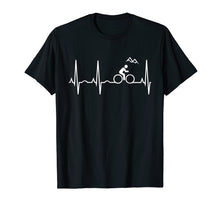 Load image into Gallery viewer, Mountain Bike Heartbeat Shirt - Best Mountain Biking T-Shirt
