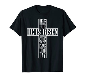 He Is Risen Shirt Matthew 28:6 Bible Jesus Christ Shirt