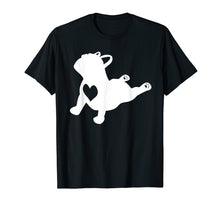 Load image into Gallery viewer, French bulldog yoga pose shirt with love heart frenchie gift
