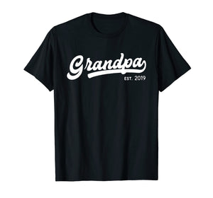 Grandpa Est 2019 New Grandpa Gift Father's Day T-Shirt