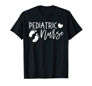 Pediatric Nurse PEDS Shirt Footprints Nursing Student PICU