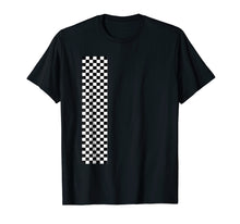 Load image into Gallery viewer, Checkered Checker Black &amp; White Vertical Stripe T-Shirt
