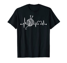 Load image into Gallery viewer, Knit &amp; Crochet Heartbeat T-Shirt Funny Knitting Gift
