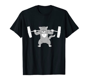 Cat Squat Powerlifting T-Shirt Remmy