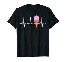 Load image into Gallery viewer, Ice Cream Shirt for Girls &amp; Women - Ice Cream Cone Heartbeat
