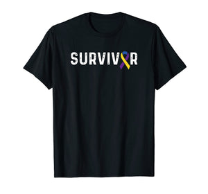 Bladder Cancer Awareness Products Ribbon Survivor T-Shirt