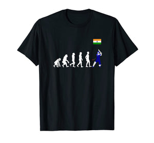 Evolution of man into cricket player with Indian team Jersey