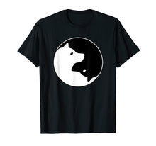 Load image into Gallery viewer, Cool Yin Yang Dog T-Shirt - Cute Shiba Inu Tee - Black White
