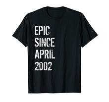 Load image into Gallery viewer, 17th Birthday Gift Shirt Boys Girls Born In April 2002
