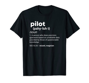 Funny Pilot Definition Tshirt Airplane Jet Aviation T Shirt