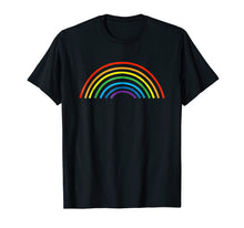 Load image into Gallery viewer, Rainbow Striped T-Shirt - Simple Plain Rainbow Design
