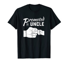 Load image into Gallery viewer, Mens Promoted to Uncle tshirt baby announcement 2018
