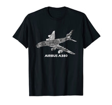 Load image into Gallery viewer, Airbus A380 jet airplane cutaway aviation pilot T-Shirt gift

