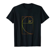 Load image into Gallery viewer, Golden Ratio Spiral T-Shirt Fibonacci Spiral T-Shirt
