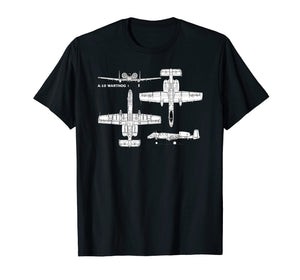 A-10 Warthog Military Aircraft T-Shirt