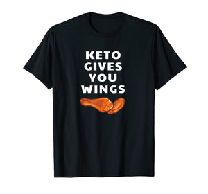 Funny Keto Shirt - Ketogenic Diet Chicken Wings T-Shirt Tee