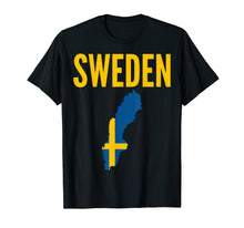 Load image into Gallery viewer, Swedish Gift T Shirt - Sweden Map Country
