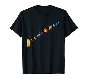 Flat Earth Believers Solar System View T-Shirt