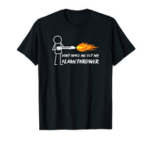 Load image into Gallery viewer, Flamethrower Shirt Stick Figure Man Flame Thrower Men Boys
