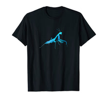 Load image into Gallery viewer, Praying Mantis Rustic Blue T-Shirt
